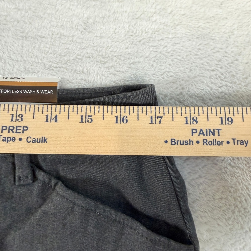 Lee Women Effortless Wash & Wear Straight Leg Pants 14 Medium Charcoal Heather - Picture 3 of 6